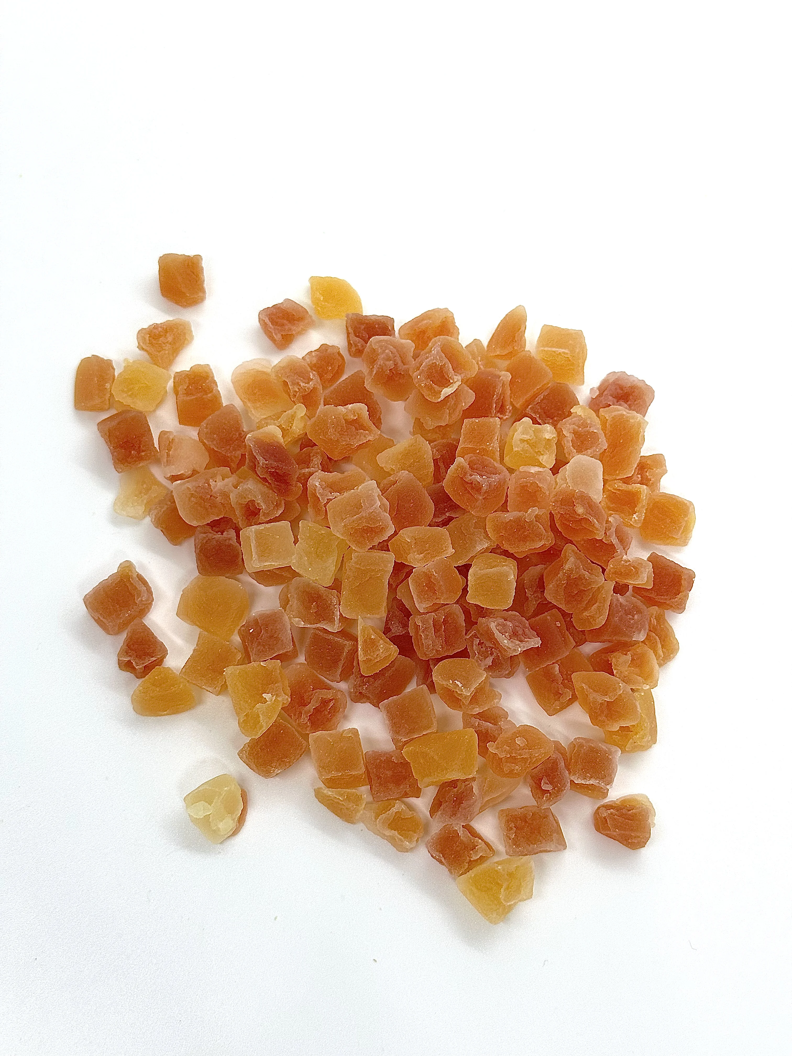 Papaya Dice dried fruits exported from Thailand manufacture by Siang Heng Factory