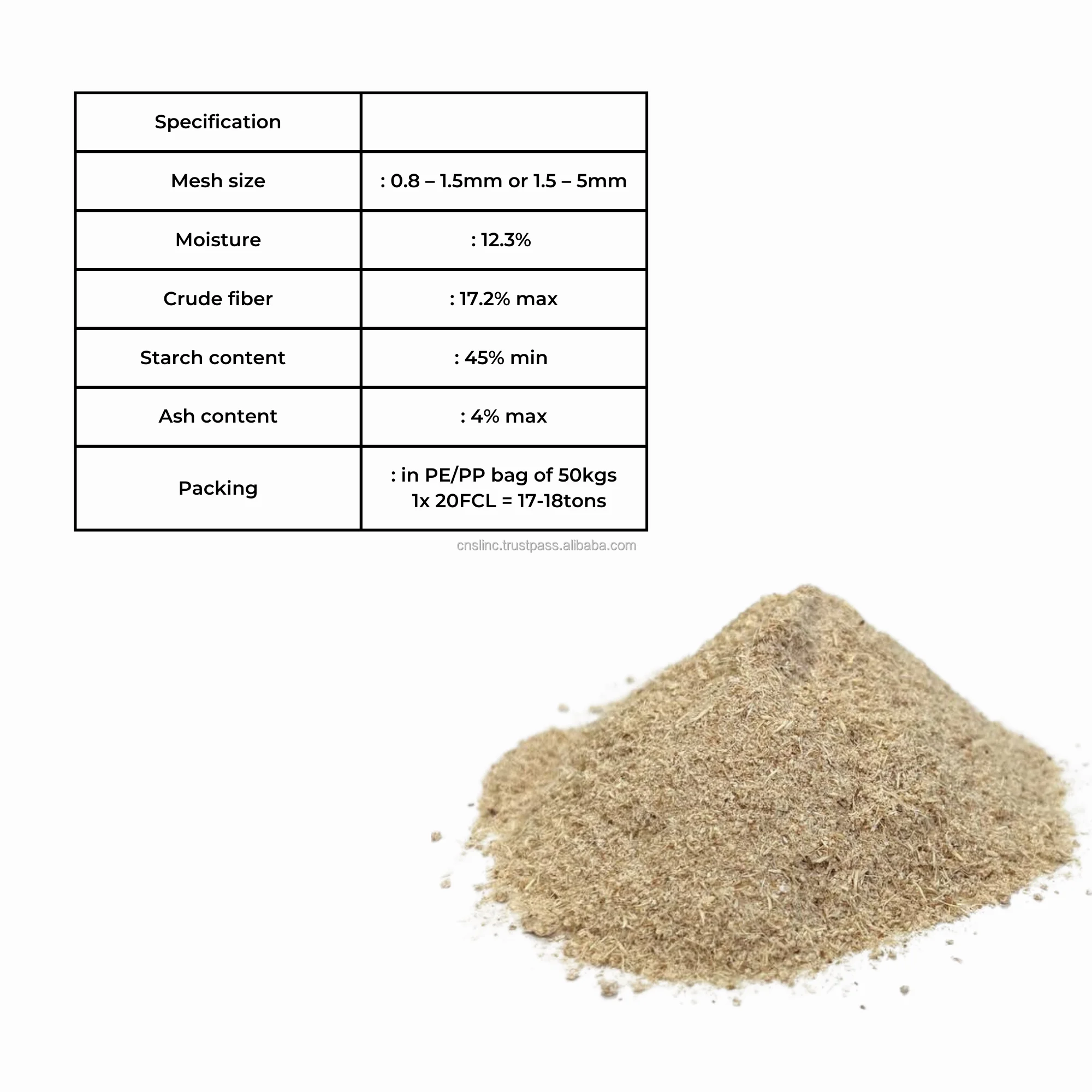Best seller Tapioca residue powder /  Cassava Starch from Vietnamese Supplier for wholesales / materials for mak for animal feed