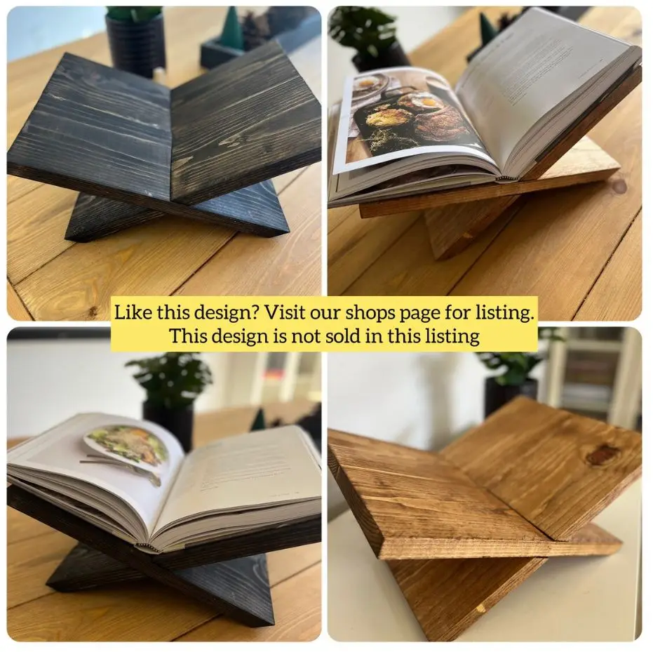 Handmade Wood Book Stand Wholesale Magazine Reading Desk Portable Study for Home Hotel Restaurant Office School Table Ware 2023