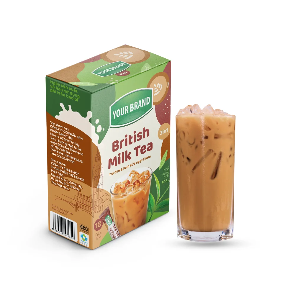 Factory Wholesale Instant Milk Tea Powder Made With Real Tea Leaves Organic Tea Plastic Bags
