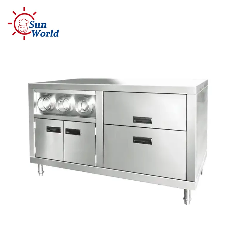 Kitchen working table equipment high quality center island for catering