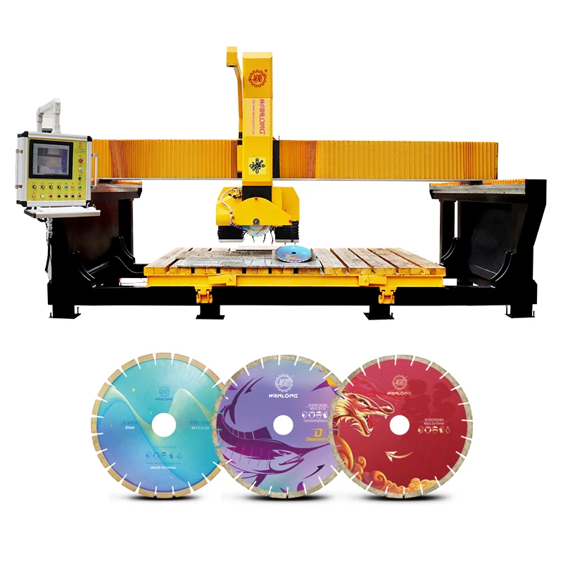high precise 5 axis processing cnc bridge saw marble stone cutting machine