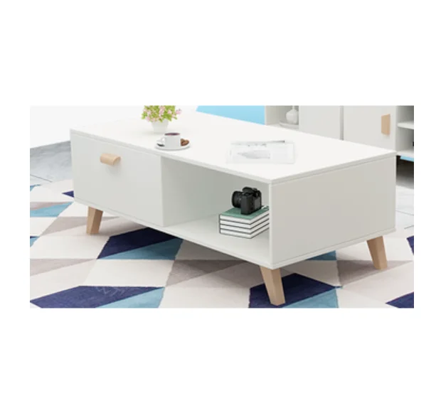 Direct Viet Nam Factory center table wooden modern coffee table with drawer durable Plywood in living room