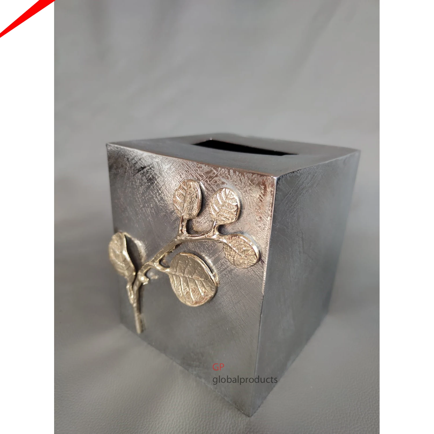 most beautiful metal gold tissue box with flower design tissue box for luxury wedding tabletop centerpiece