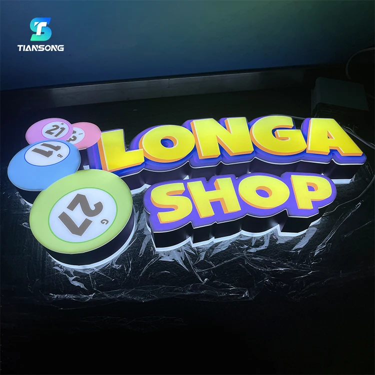 Front And Back Illuminated Brand Logo Electronic Business Sign For Shop Sample Design