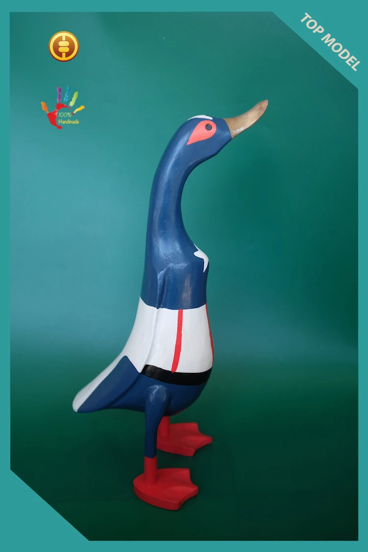Wood Animal Decoration Bamboo Root Duck 100% Handmade Home and Garden Decoration