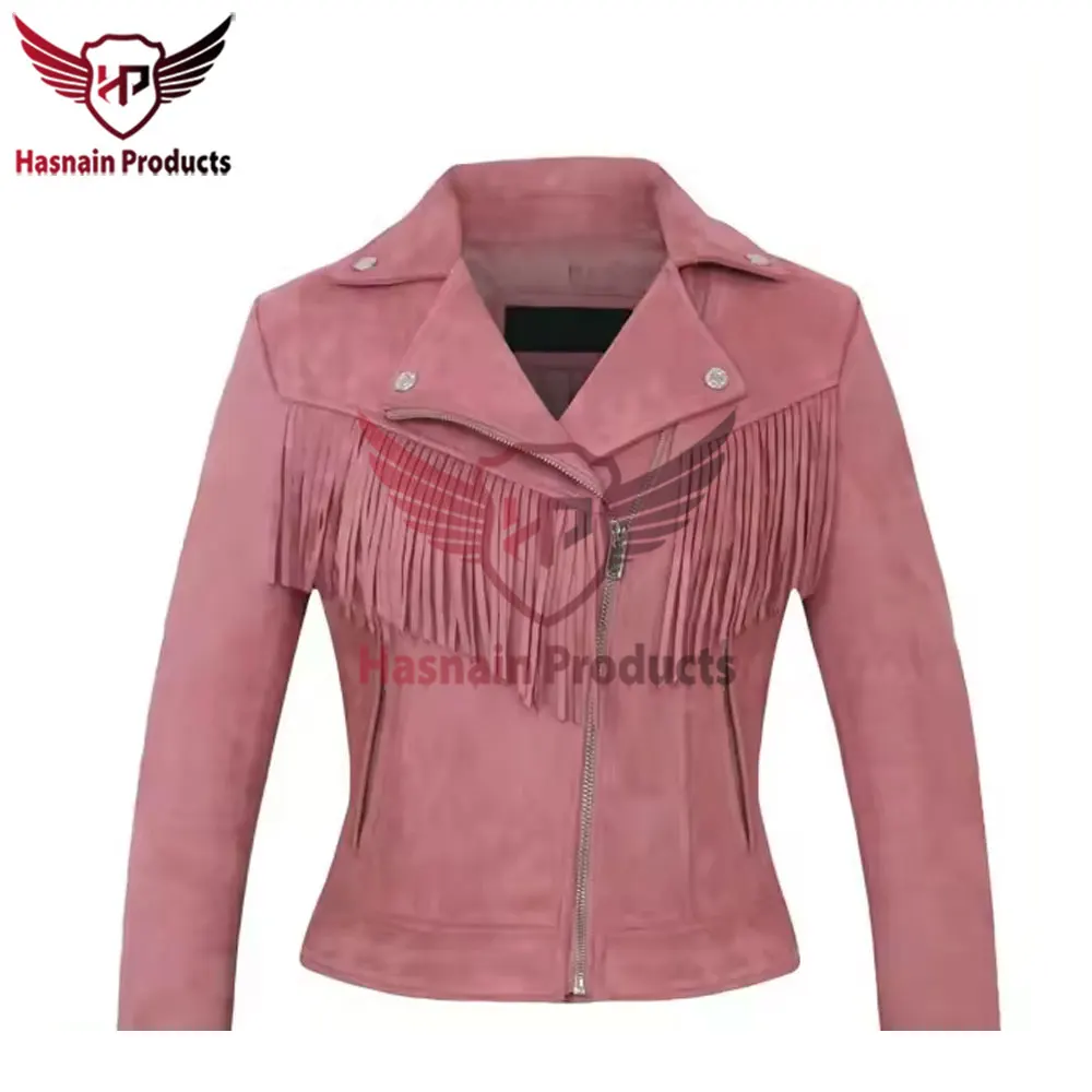 Custom Design High Quality Bulk Cheap Sheepskin Suede Winter Women Leather Jacket | Latest Hot Selling Fashion Suede Leather
