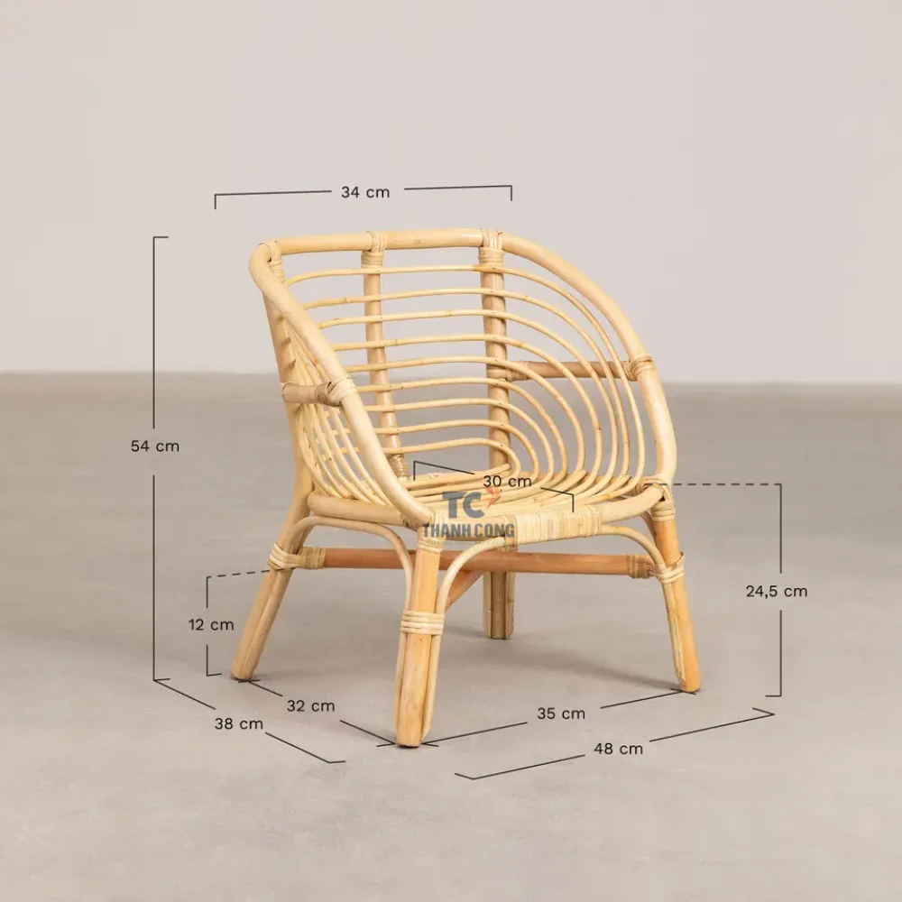 High Quality Natural Rattan Kids Chair Vintage Rattan Kids Dinning Chair Wicker Rattan Chair For Kids Room And Nursery