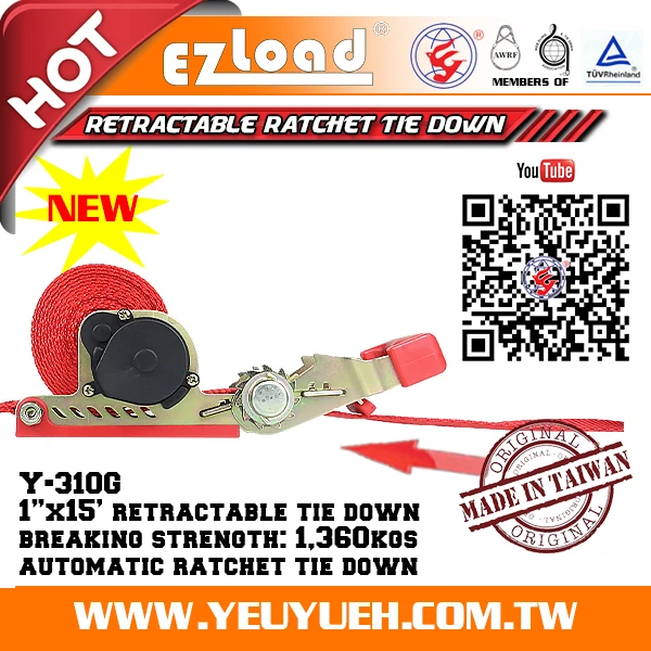 Self Retractable Ratchet Tie Down