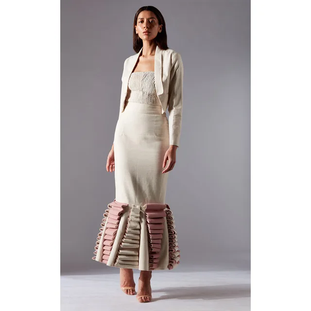 Women Luxury Elegant Evening Gown Dress With Jacket Lady Casual Long Sleeve White Bodycon Maxi Dresses Garment Factory In India