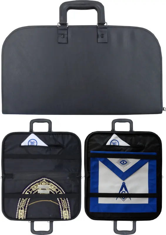 Masonic Regalia Apron Briefcase With Yellow Square Compass High Quality Masonic Cases high quality case different size pockets