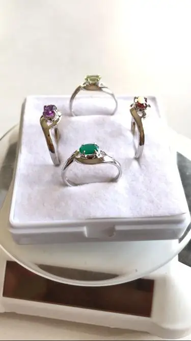 Natural Sterling 925 Silver Ring With Natural Gemstones In Different Category  And Styles Perfect For Weddings Or  Engagement