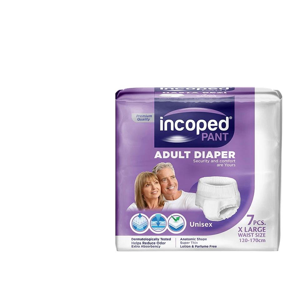 Private Label Premium Quality Incoped Pant Unisex Adult Diaper Medium Large And Ex Large Size Adult Diaper