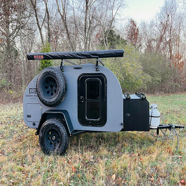Стандартный караван карамельный легкий наземный туристский прицеп мини-rv camper из стекловолокна каепный кемпер