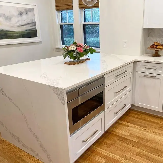 Quartz Countertop Slabs Artificial marble stone calacatta  for kitchen