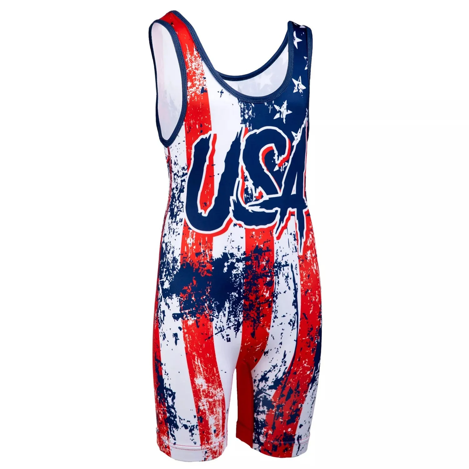 Wholesale Price Custom USA Wrestling Singlets Weight Lifting Boxing Bodysuit Men Gym Fitness Sublimation Blank Wrestling Singlet