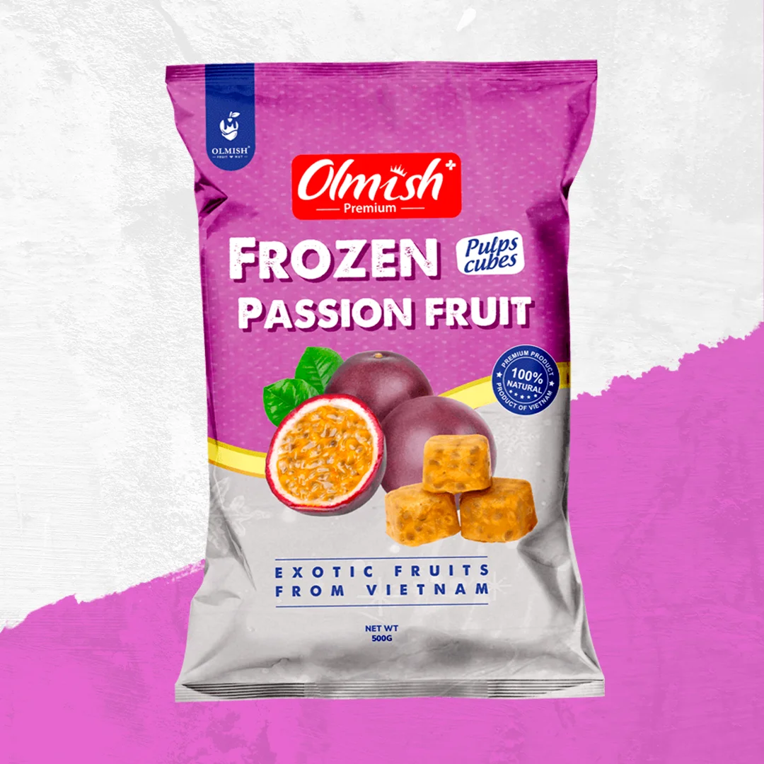 IQF Frozen Fresh passion fruit pulps cubes in Frozen Fruits