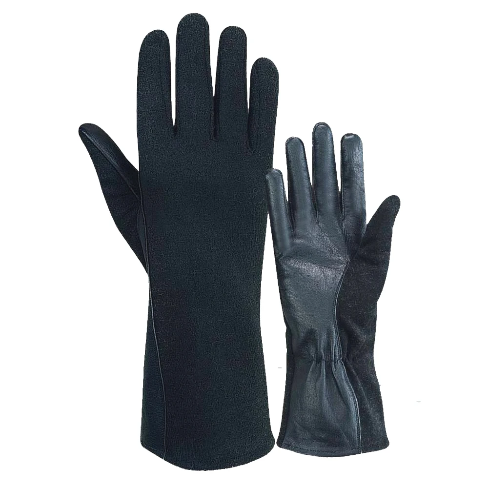 Flight Gloves Nomex for Aire Force Safety Leather Pilot Gloves Guantes De Piloto Nomex