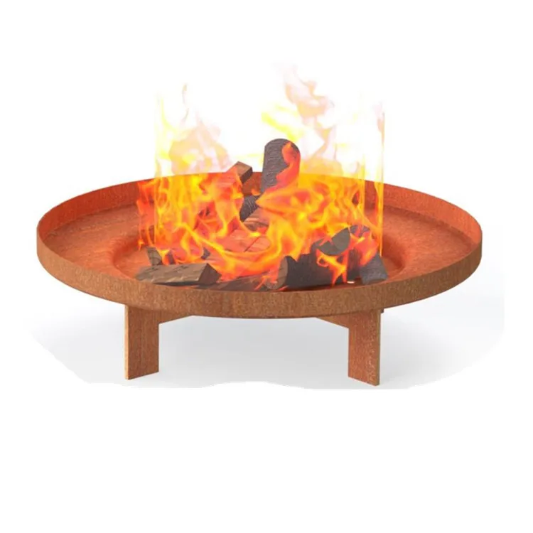 cheap price corten steel stove portable decorative indoor outdoor firepit heater round wood burning fire pit