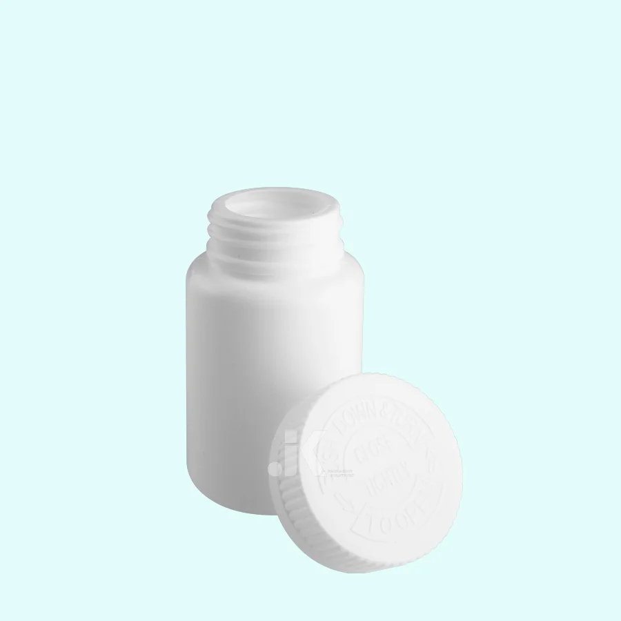 HDPE Packer Bottle Smooth Round 100ml with CR Lid White Color Custom Packaging Vietnam Manufacturer Product M0331