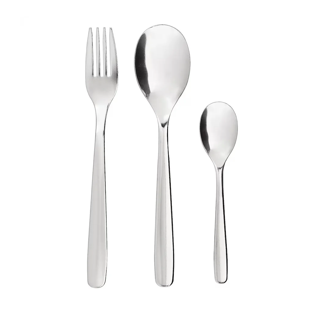 Elegant Design  Chrome Color Cutlery With 2 Spoon And 1 Fork Set Of 12 With Sizes 12 Piece Made Of High Quality Material