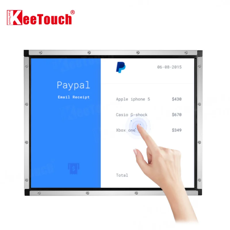 Factory price True Flat monitor for self-service atm kiosk touch monitor KOT-0190US-SA4BCW
