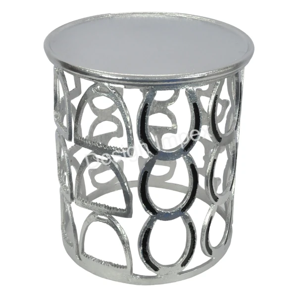 Стол для мебели с высокой серебряной отделкой декоративная обувь конского башмака и журнальный стол тематическим дизайном доступный в низком Moq