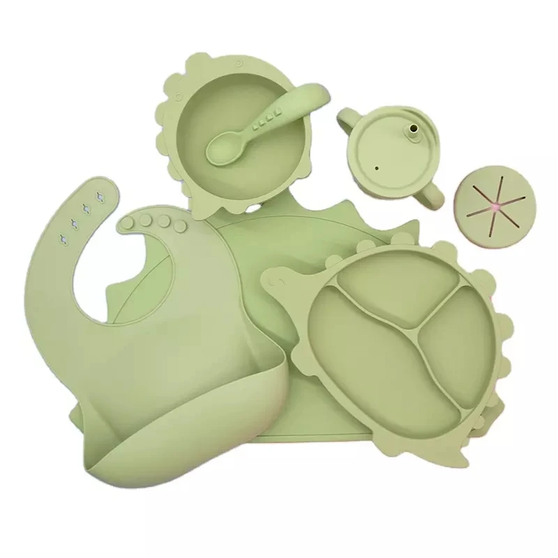 Wholesale High Quality Silicone Baby Feeding Set Eco-friendly Food Grade BPA-Free Tableware sets