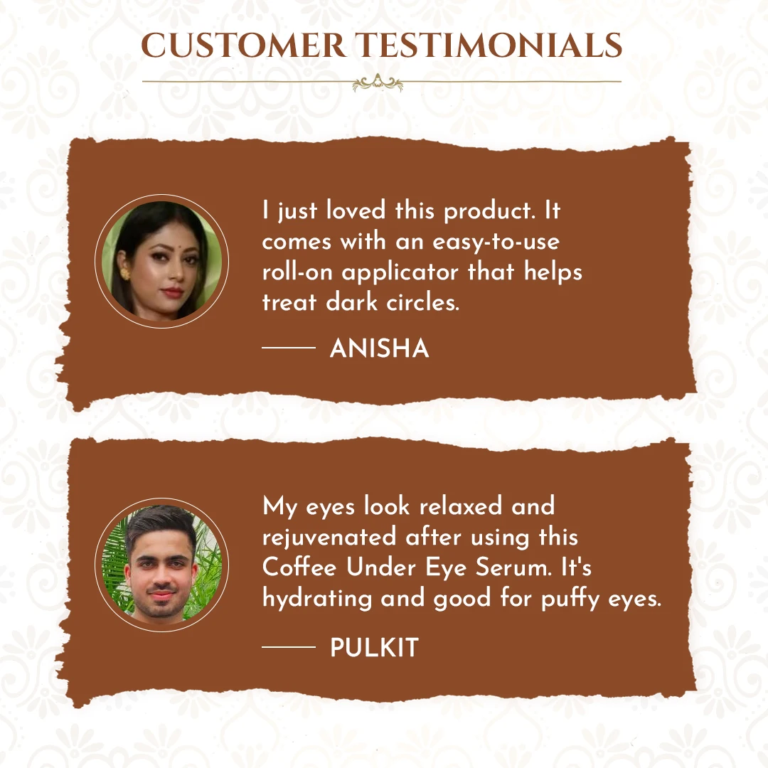 Buy Khadi Essentials Coffee Under Eye Serum with Green Tea & Cucumber Dark Circles & Fine Lines Remover By Exporters