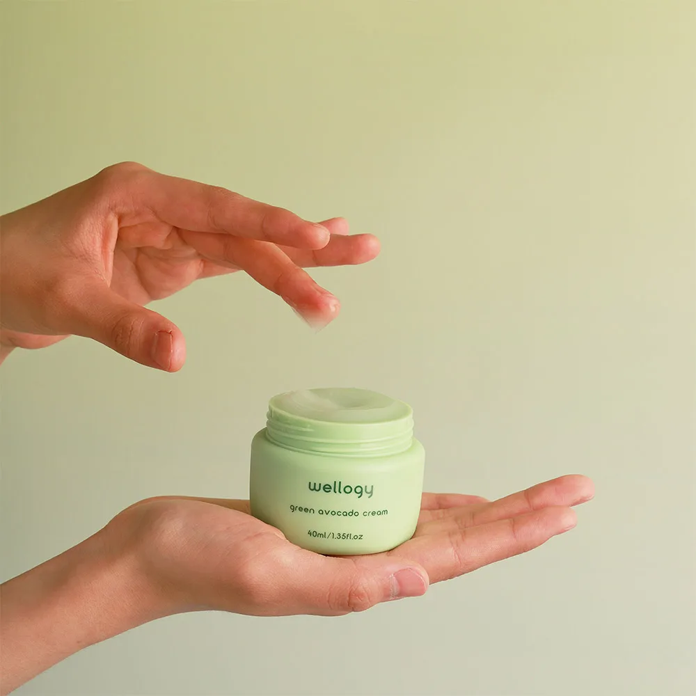 K Beauty Skincare WELLOGY GREEN AVOCADO CREAM Contains Green Avocado Powerful Moisturizing Care Skin Soothing