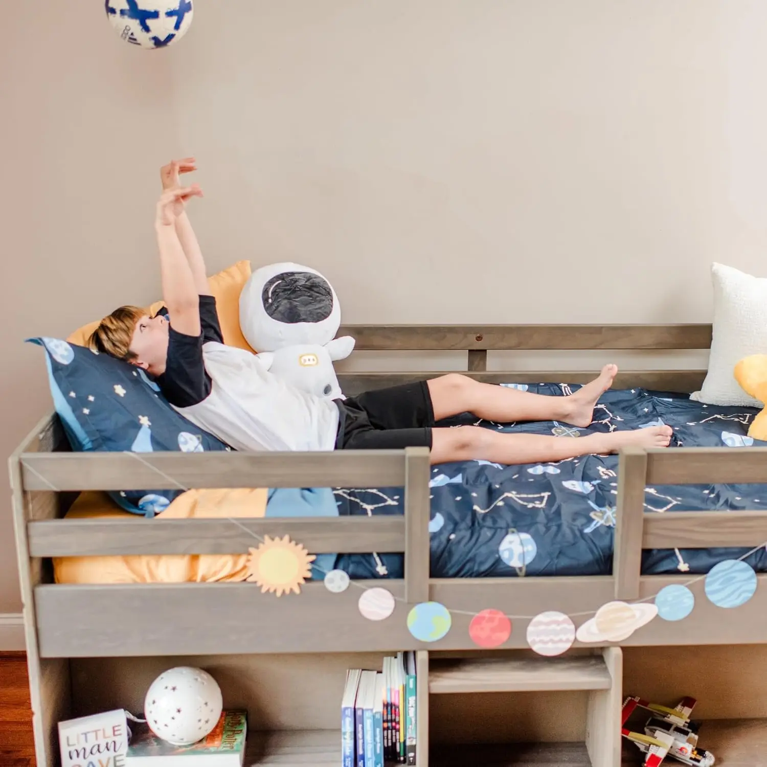 Quality Choice Stylish Wooden Bunk Bed Storage Metal Ladder Kids Design Triple Bunk Bed