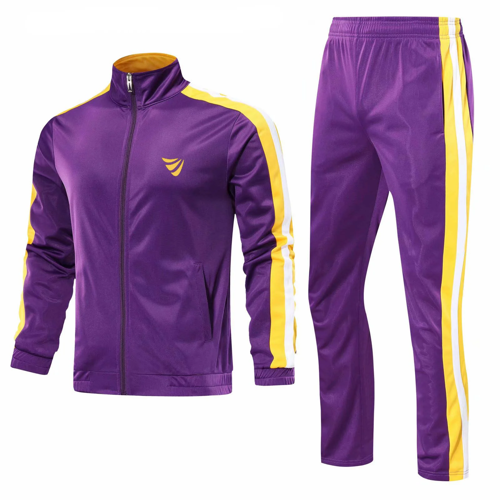 Custom Training Tracksuit Running Sports Gym Wear 100% Polyester Sweatsuit Full zipper jogging sportswear tracksuit