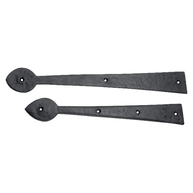 Wrought Iron hardware black hinges vintage decorative handmade hand forged strap new designer door hinges black iron door hinges