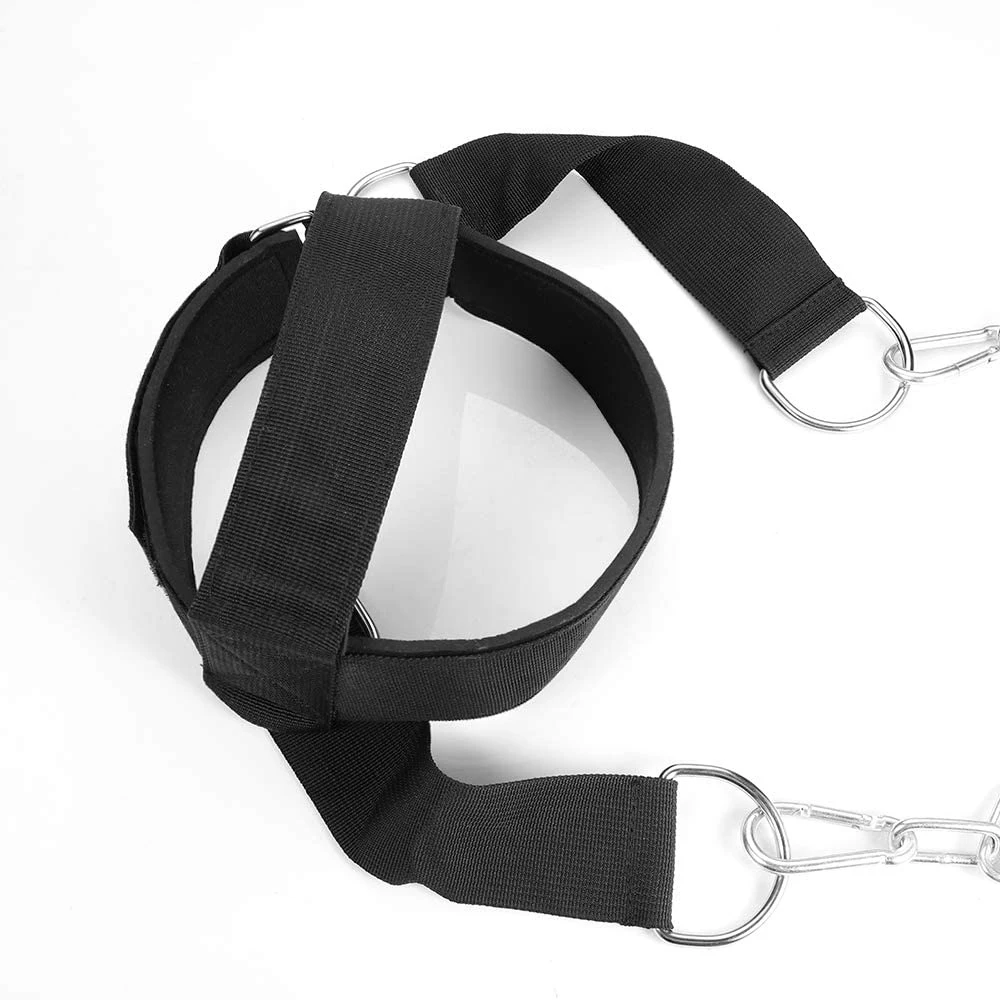 New Head Harness Exercise Strap With Chain Adjustable Neck Power Training Belt Gym Fitness Weightlifting Equipment