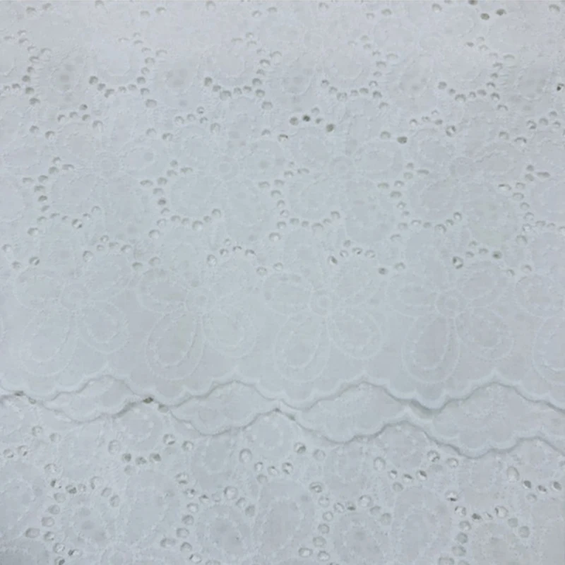 Flower cutout embroidery water-soluble embroidery full lace garment cotton embroidery fabric