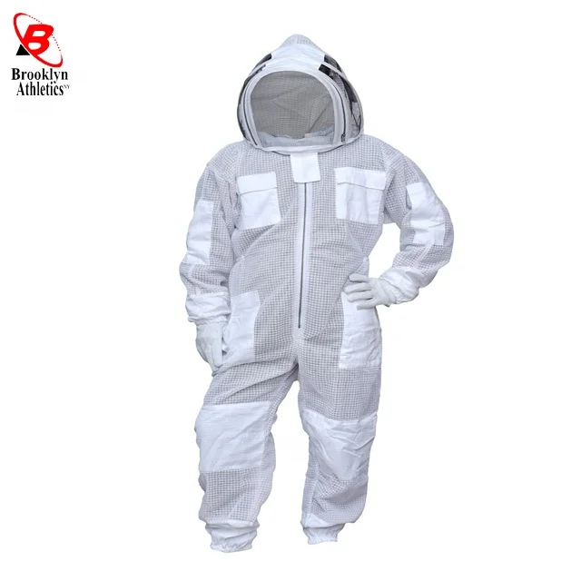 3 Layers Fully Ventilated Beekeeping Suit with Fir Against Fencing Veil