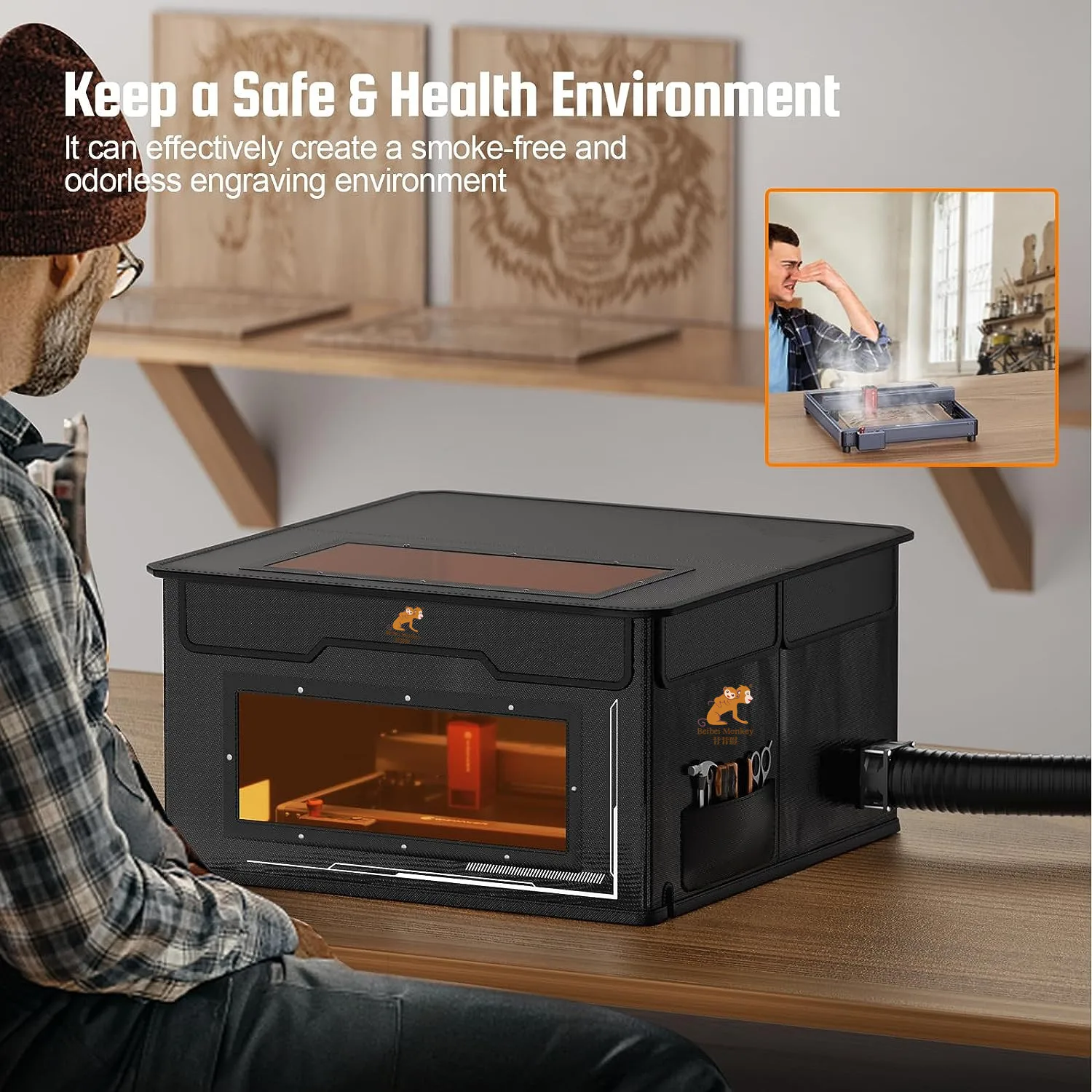 Factory direct sales  Laser Engraver, Flame Retardant and Smoke-Proof for D1/D1 Pro and Other  Laser Engraving Machine Cover