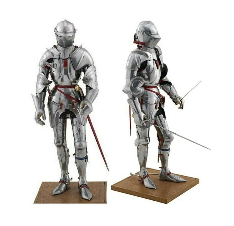 Полный тело Templar Armor Knight средневековый воин костюм высотой 6 футов с копьем по низкой цене бронированный боевой костюм