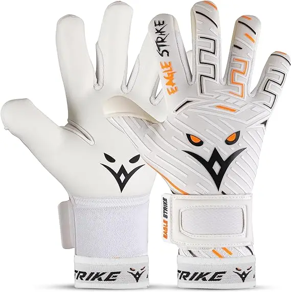 Professional High Quality Eagle Strike Soccer Gloves Latex Material Adjustable Wrist Support Secure Fit Goalkeepers Sport Sizing