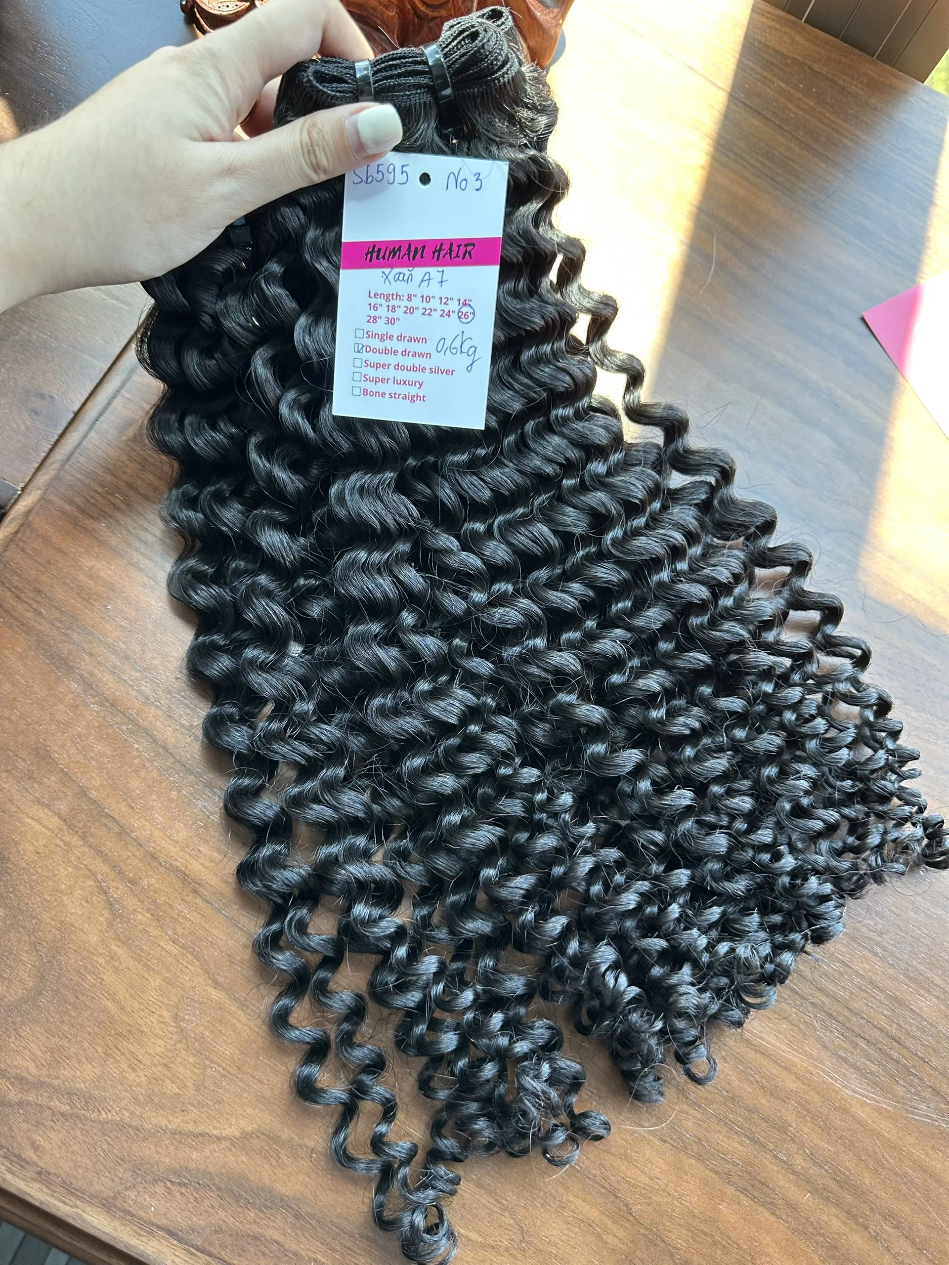 No Tangle No Shedding Deep Curly Natural Color Human Hair Weave Bundles Buy Direct From Vietnam Factory