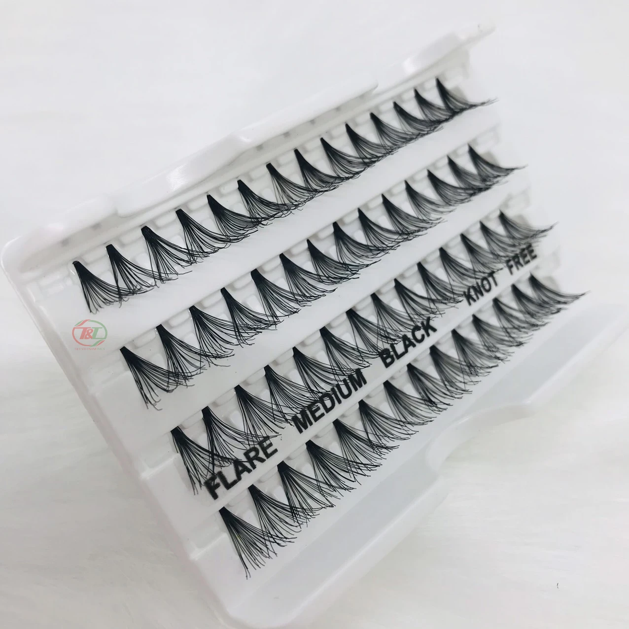 Vietnam wholesale premium quality flare eyelash knot free 56 clusters eyelash extension supplies professional