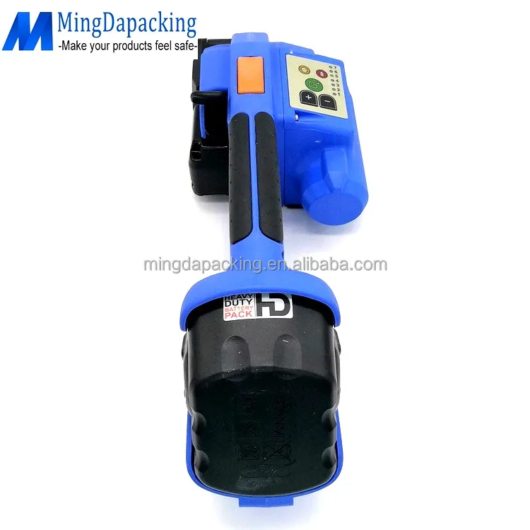 orgapack ort200 with Two Battery powered plastic strapping tool