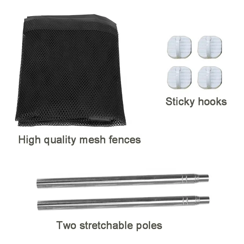 Portable Folding Pet Isolation Gate Separation Pet Barrier Guard Baby Isolation Net Mesh fabric Pet Fences Gate