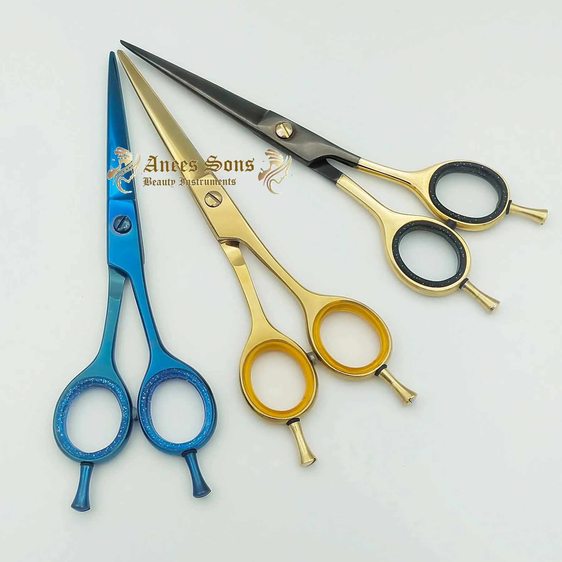 Hair Dresser Professional Scissor Right Handed Left Handed Blue Titanium Coated Gold Plated Black Coated Thinning Scissor Shears