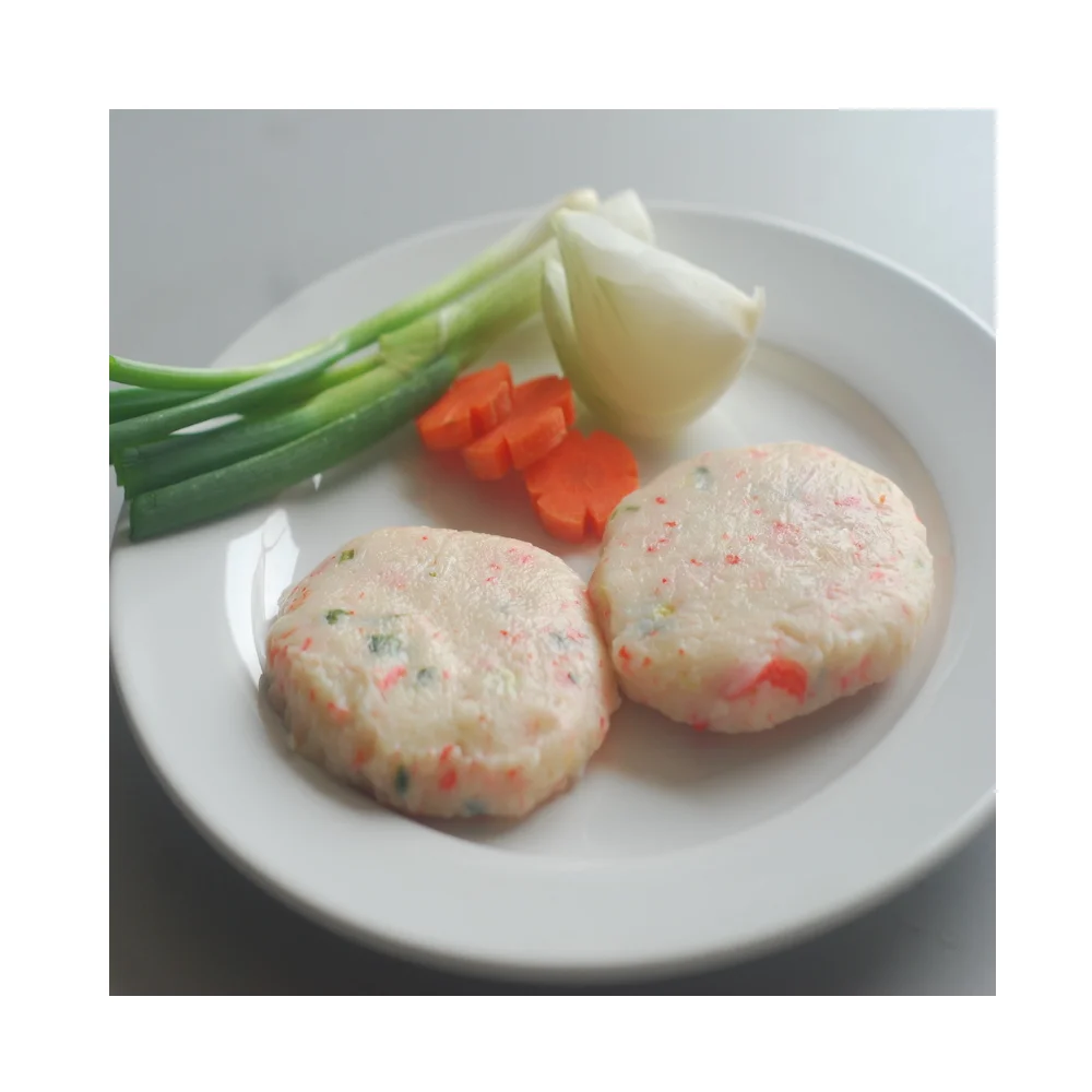 OEM style HACCP Best price Ready to eat food Asian food Frozen CRAB BURGER Vacuum pack 250g Vietnam manufacturer Pizza topping