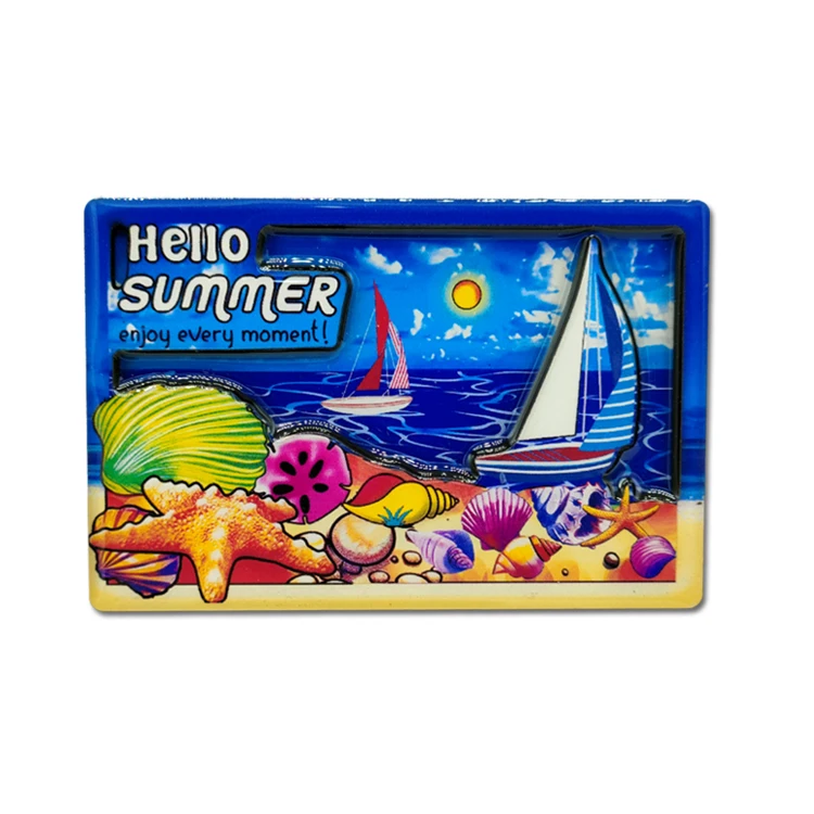 Factory custom logo design wood collection gift travel souvenirs sardegna sardinia italy fridge magnet