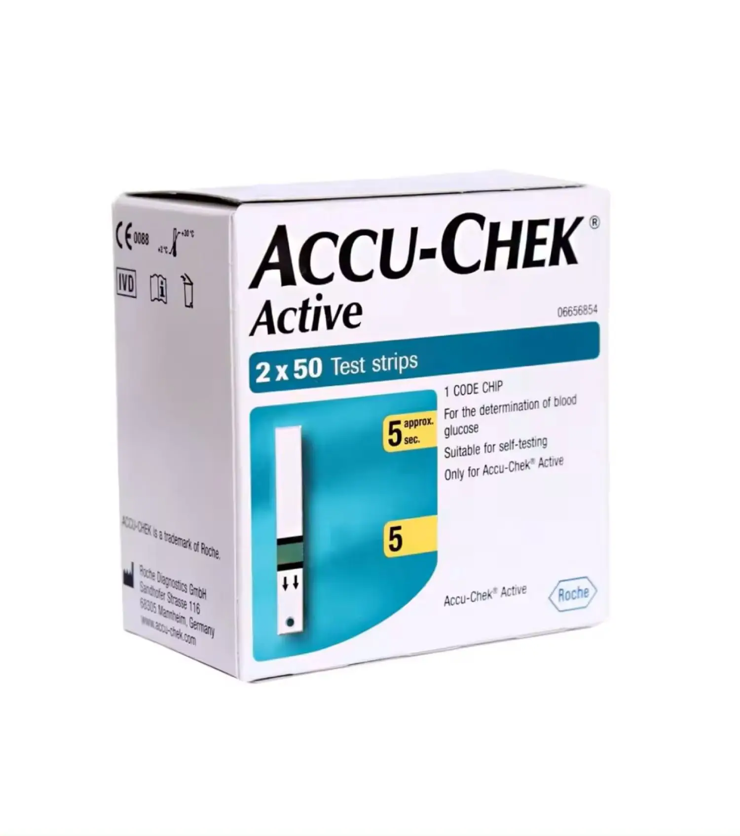 Accu-Chek Active 50 Test Strips and Lancets for blood Glucometer
