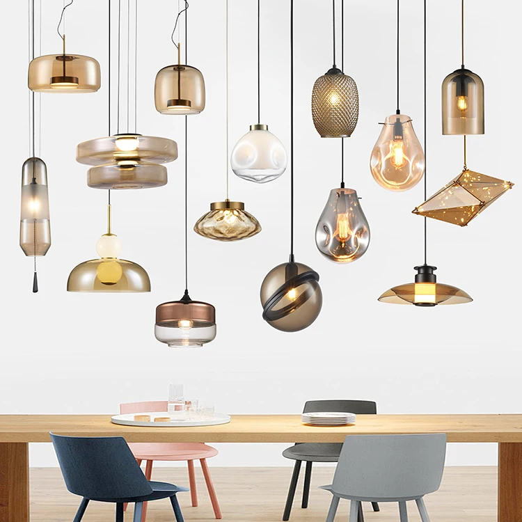 Nordic Style Interior Led Pendant Lighting For Hotel Home Decoration Glass Lamp Modern Chandelier