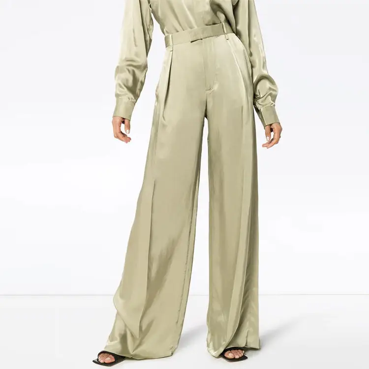 Factory Price Jacquard Barbie Pattern Ice Silk Rib Pattern Home Outdoor Wide Leg Baggy Pants Trousers for women