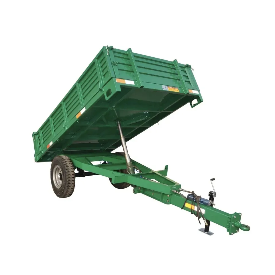 Hot sale compact farm wagon tipping trailer 5 ton capacity suitable for transporting various bulk goods on plains